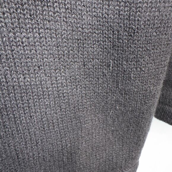 Quacker Factory Pearl Snowflake V Neck Sweater Womens Medium Black Ramie Cotton - Picture 14 of 16